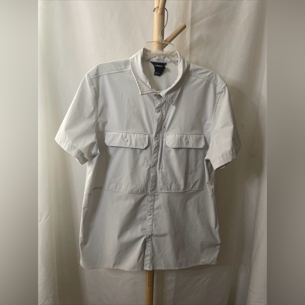 North Face Sniktau Men’s Sun Shirt Size XL Snow White Short Sleeve Vented D026